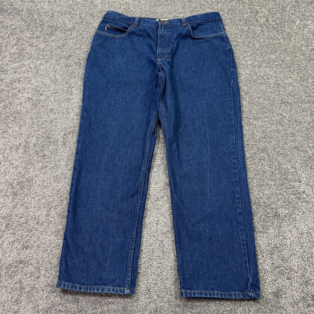L.L. Bean Jeans Mens 38x29 Blue Classic Fit Straight Leg Medium Wash Denim Work